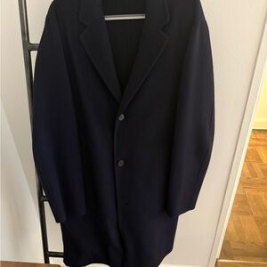 Theory Men's Dark Blue Trench Coat